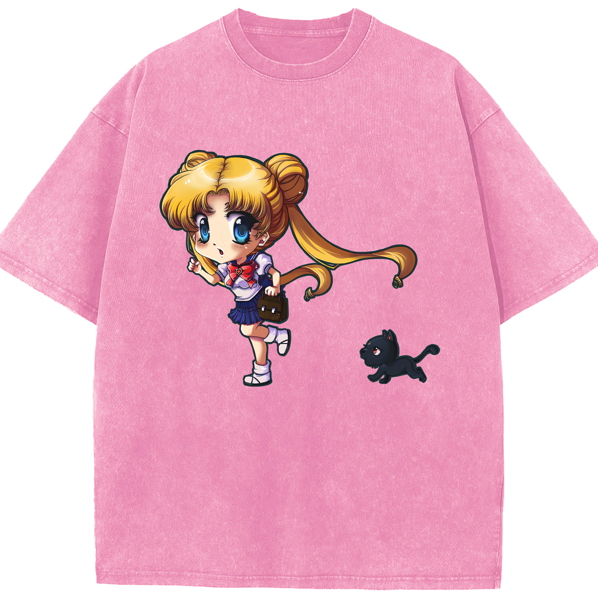 （画像用） 美少女戦士セーラームーン 愛野 美奈子 あいの みなこ Sailor Moon Aino Minako 綿100% ヴィンテージ風 半袖Tシャツ（フロントプリント）